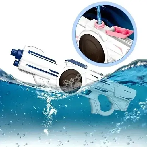Акумуляторний водяний автомат Electric Water Gun Shooting синій - фото 5