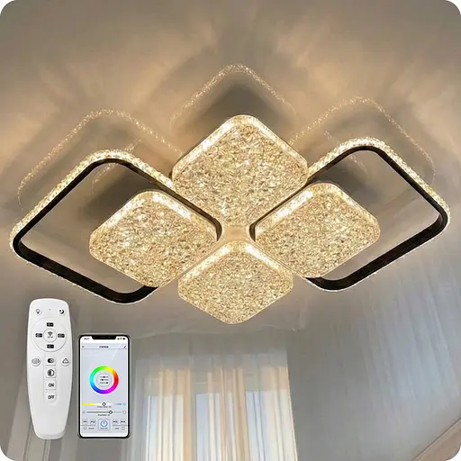 Люстра світлодіодна 517 Dlight 140Вт Чорний (02126) - фото 1