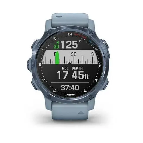 Спортивные часы Garmin Descent Mk2S Mineral Blue with Sea Foam Silicone Band (010-02403-07) - фото 4