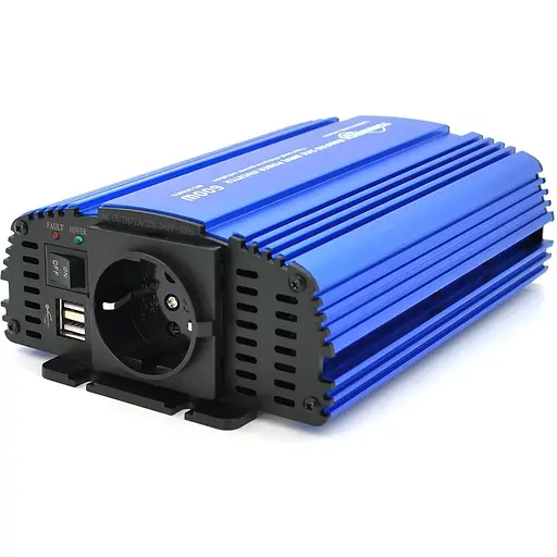 Інвертор напруги Tommatech MS-600, 24V/220V, 600W з апроксимованою синусоїдою, 1Shuko, USB, клемні дроти, АЗУ+ затискачі, Q15