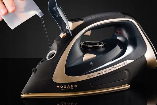 Праска Mozano AGD/ZEL/01 Zloty бездротовий, керамічна підошва, паровий удар 25 г/хв, потужність 2600 Вт 1 шт. чорний (28110-IS) - фото 6