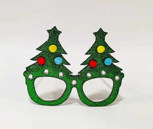 Окуляри новорічні N1-1 з блискітками Зелёный - фото 2