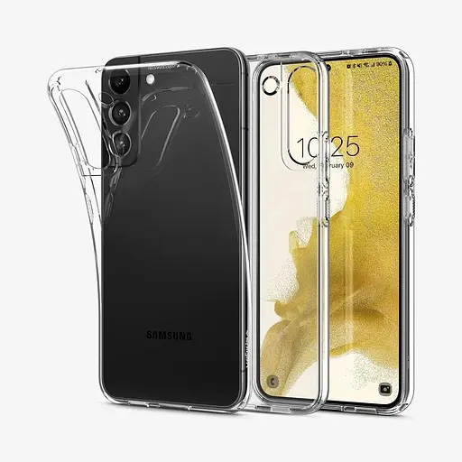 Оригинальный силиконовый чехол Spigen Liquid Crystal для Samsung Galaxy S22 Plus (6.6") Прозрачный (ACS03950) - фото 9