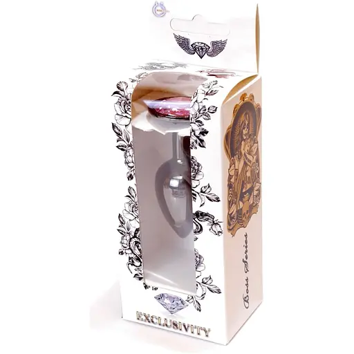 Анальна пробка Boss Of Toys Boss Series - Jewellery Dark Silver Plug Rose S, BS6400027, Срібний /Світло-рожевий - фото 7