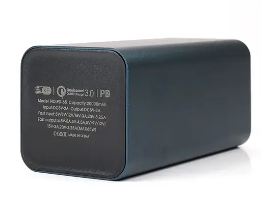 Зовнішній акумулятор для заряджання KP PD-65 Power Bank з електронним екраном 20000 mAh 65 Вт Чорний - фото 3