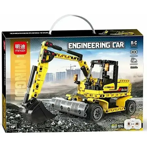 Конструктор Екскаватор на радіокеруванні Mingdi Engineering Car Машина з пультом керування для дітей - фото 1