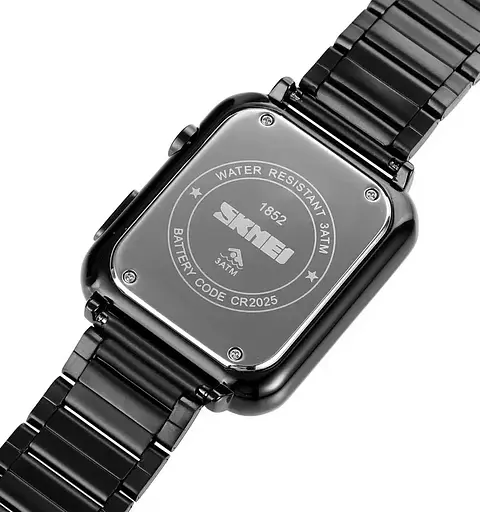 Мужские наручные классические часы Skmei 1852 (Черные) - фото 6