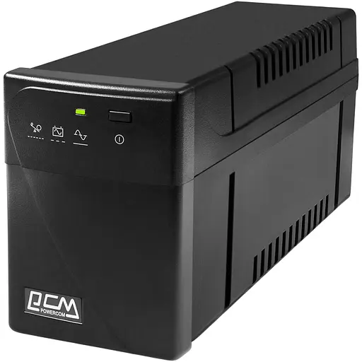 Джерело безперебійного живлення PowerCom BNT-800AP Black, 800VA, 480W, лінійно-інтерактивний, AVR, 2 розетки (IEC), захист RJ45