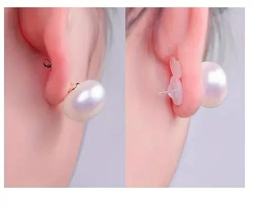 Заглушки для підтримки важких і великих сережок-пусет, силіконові, невидимі, 6 шт у наборі - фото 6