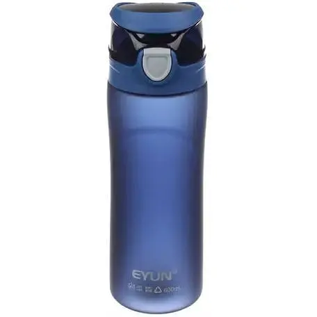 Пляшка для води спорт пластик 600 мл Laprida синя 23 см х 6 см (67-2823)