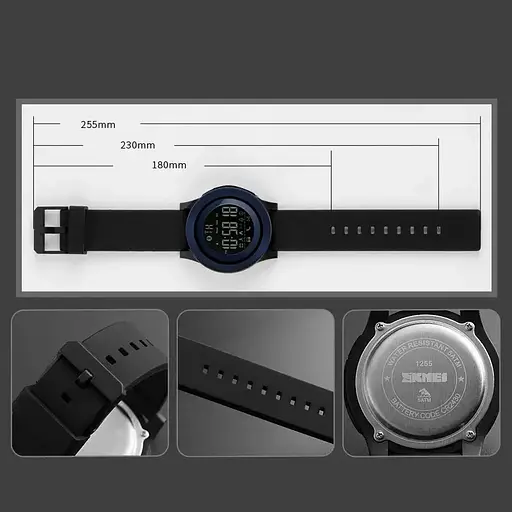 Часы наручные с Bluetooth Skmei Innovation 1255 Синий - фото 7