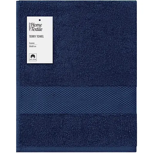 Полотенце махровое Ardesto Essence 50х90 см 100% хлопок темно-синее (ART2250DB)  - фото 1
