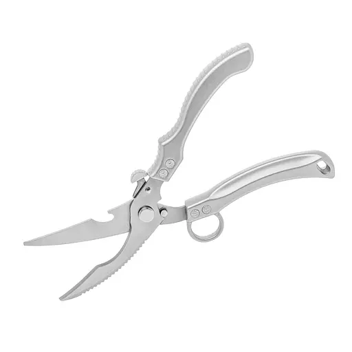 Кухонні ножиці секатор для птиці та риби з фіксатором та кільцем для пальця, Kitchen Master Сріблястий 87437 - фото 9