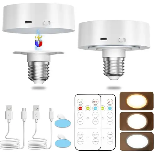 Аккумуляторная лампочка TobeBright E27 с пультом дистанционного управления, батарейные лампочки для ламп, затемнение светодиодные