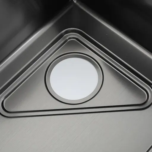 Кухонная мойка Gappo GS7246-6 накладная 720x460 мм, нержавеющая сталь, поверхность PVD, Черный - фото 5