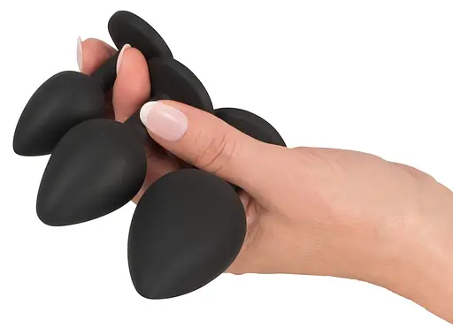 Набір для анальної стимуляції Orion Black Velvets Anal Kit 4 шт. (чорний) - фото 3