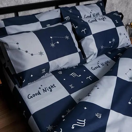 Комплект постільної білизни Moon&Star Микросатин Premium Zodiac Dream King Size 220x240 наволочки 2х40х60 - фото 7