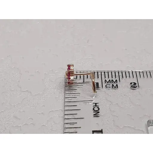 Золотая серьга-пирсинг в нос Dear с фианитами. 1040.9 - фото 4