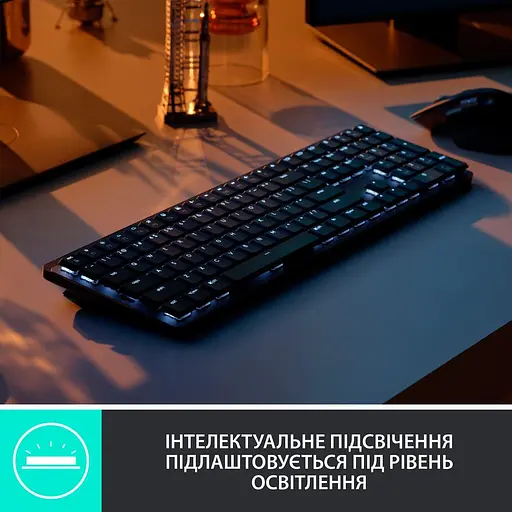 Клавиатура Logitech MX Mechanical Wireless Illuminated Performance Graphite (920-010759) - фото 4