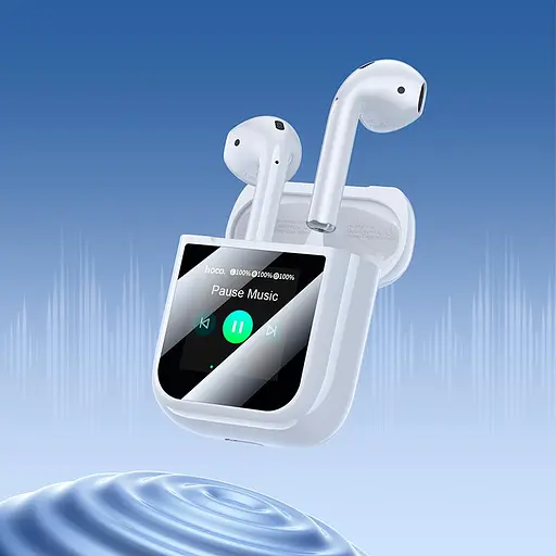 Бездротові навушники Hoco EW80 Magnificent true wireless touch screen BT headset, BT5.4, 30mAh, 300mAh, 4h, white - фото 7