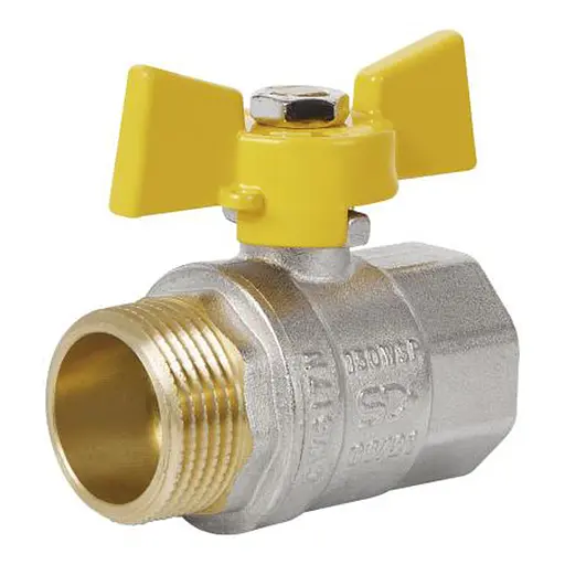 Кран шаровый SD Plus 1" ВН для газа (бабочка) SD607NG25PN40 - фото 1