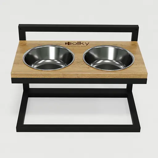 Hollky Flex M — миски на регульованій підставці для середніх собак (2 × 0.85 л) - фото 3