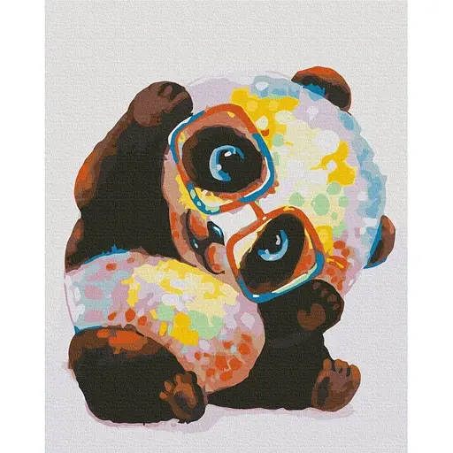 Картина по номерам на подрамнике Brushme Радужная панда - фото 1