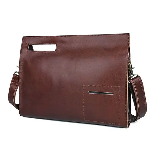 Кожаная мужская сумка через плечо John McDee 30.5х25.5х5.5 см sum0025813 - фото 4