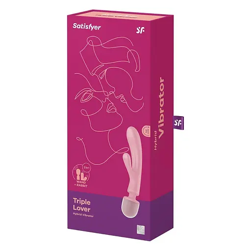 Вібратор Satisfyer Triple Lover 24 см рожевий - фото 5