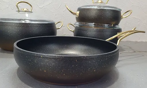 Універсальний Набір каструль Casa Royal Gold Beaty G-UKR2020 із покриттям Granit Чорний - фото 3