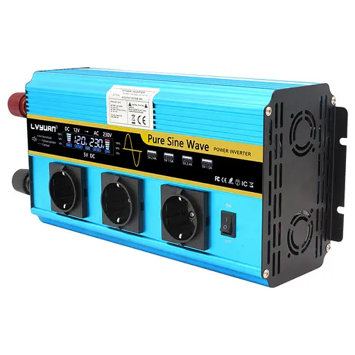 Інвертор перетворювач напруги Lvyuan 12-230v 3000/6000w чистий синус