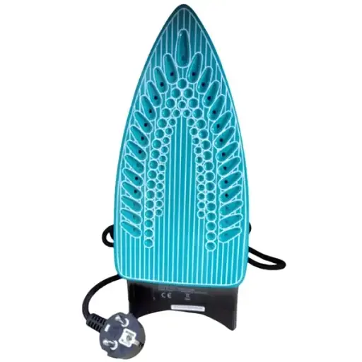 Паровой утюг Domotec MS 1193G керамическая подошва паровой удар вертикальное отпаривание 1200 Вт Черно/Синяя - фото 4