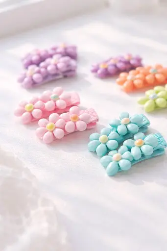 Набір шпильок кліпс для волосся з квітковим декором 20 шпильок - фото 2