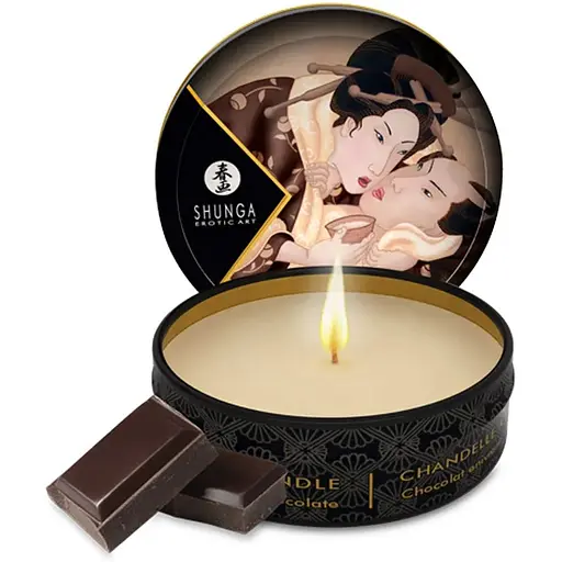 Масажна свічка Shunga Massage Candle шоколад, 30 мл - фото 2