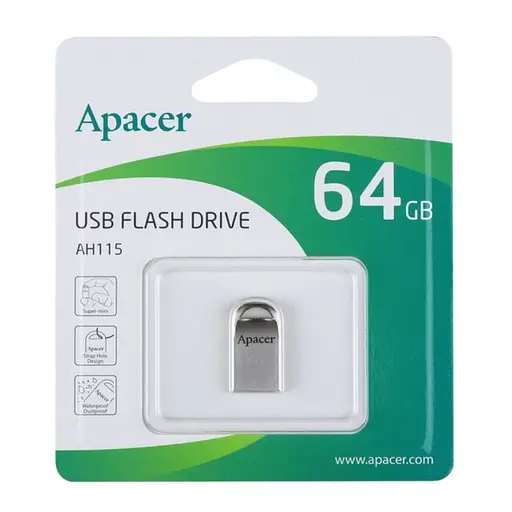 Флеш-накопитель Apacer USB 2.0 AH111 64GB Crystal - фото 3
