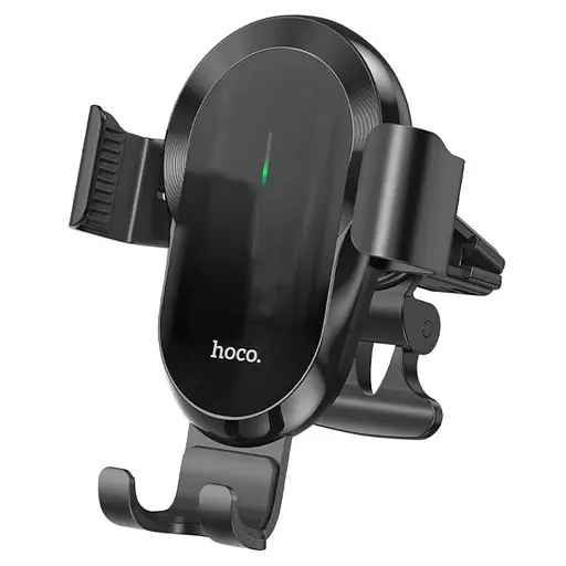 Автотримач для телефона з БЗП HOCO CA105 Guide three-axis linkage wireless charging car holder Black - фото 1