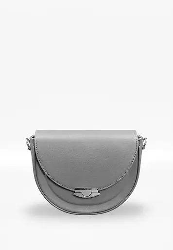 Жіноча шкіряна сумка Kira сіра - фото 5