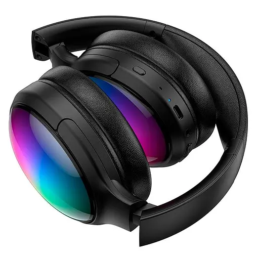 Навушники Onikuma Bluetooth Headphones with ANC Microphone 3, BT5.3, Type-C, AUX, ANC, 800mAh, 38H, RGB, black - фото 5