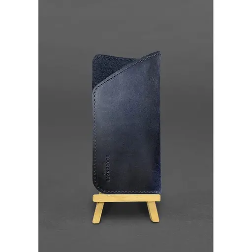 Кожаный чехол для очков BlankNote Crazy Horse Синий  - фото 5