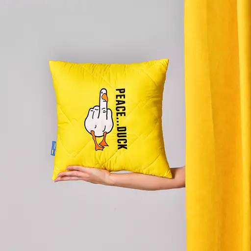 Подушка декоративна Ideia Peace... Duck бойовий гус 40х40 см (8-35750*001) - фото 4