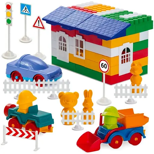 Конструктор Colorplast Лидер №5 200 деталей 1-054  - фото 1