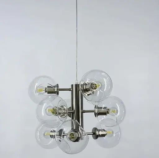 Ексклюзивна люстра в трендовому кольорі корпусу Satin Nickel Line.F MD 9050-9 - фото 6