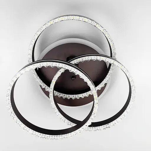 LED світильник coffee на 3 кільця з хромованою смужкою d30 см Line.F A 55063/3С RGB CF+CR - фото 8