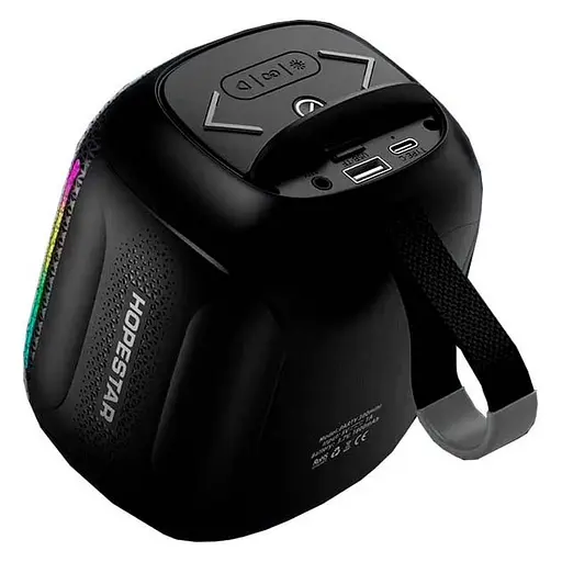 Компактна колонка Hopestar Party 300 Mini, 5W/TWS/IPX5/RGB/1800mAh, Orange - фото 2