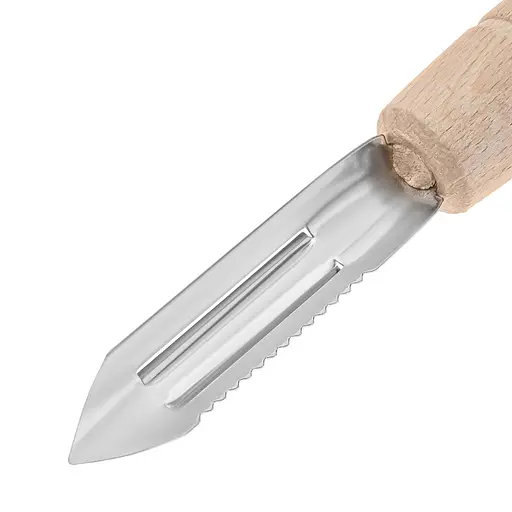 Овочечистка-рибочистка 2 в 1 з дерев'яною ручкою "Економка"17.5 см, Kitchette 83917 - фото 5