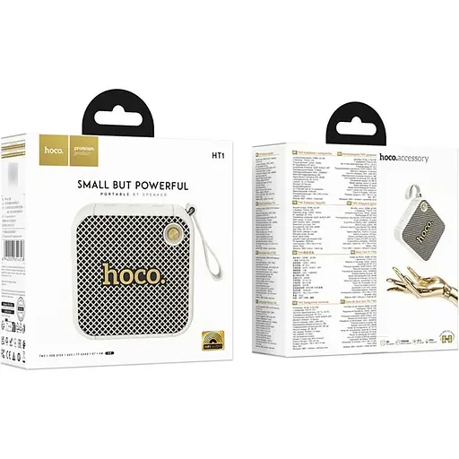 Портативна акустика Hoco HT1 Paint White [154319] - фото 4
