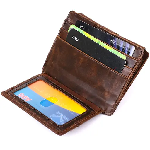 Мужской кожаный кошелек Vintage 12х8.5х1 см acs0022795 - фото 3