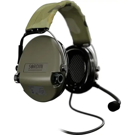 Активные наушники Sordin Supreme MIL CC с верхним держателем зеленые - фото 2