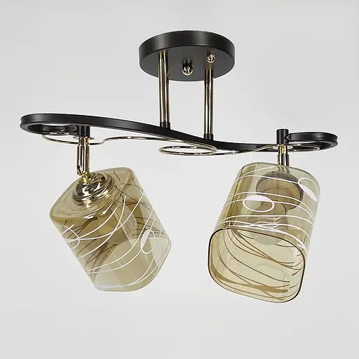 Коричневая люстра на 2 плафона с регулировкой в ​​корпусе 46 см Ст. 7182/2A CF+FGD | Line F - фото 1