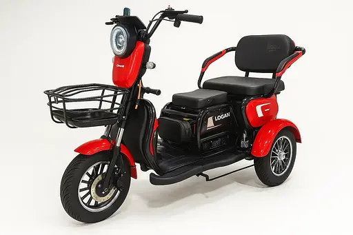 Електроскутер Триколісний Corso Logan (1200W 72V/23Ah) Червоний - фото 1